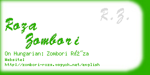 roza zombori business card